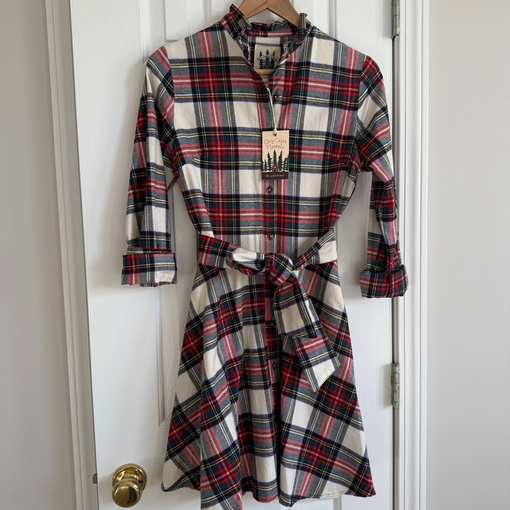 Kiel James Patrick Plaid/ Tartan Flannel Dress NWT